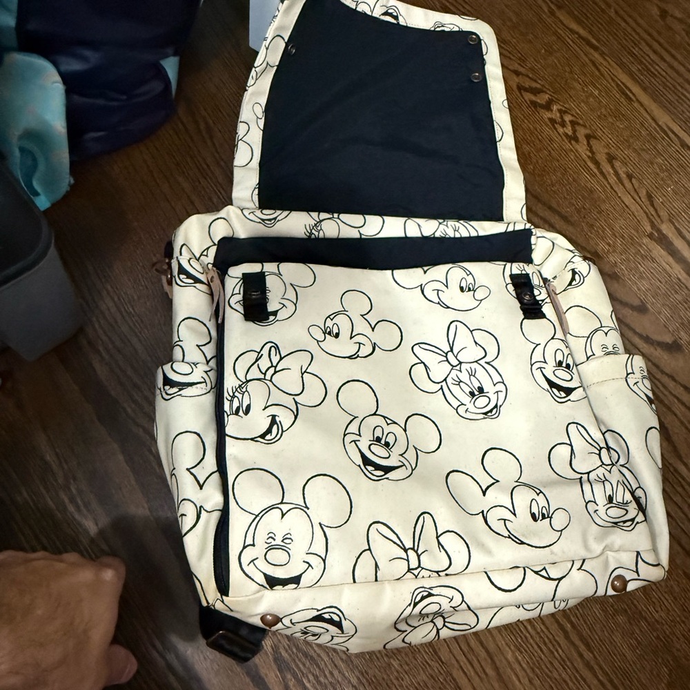Cream Backpack Mickey Mouse Print - image 3